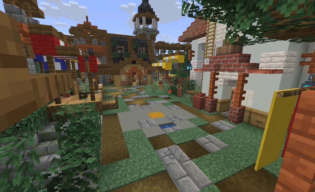 During our latest server stream, we showed the new spawn area. It has small shops, colorful market stands, plants, and many details around the streets. We want the spawn to feel alive and interesting from the first moment you join the server.

The area is still being improved, so more details may appear later.